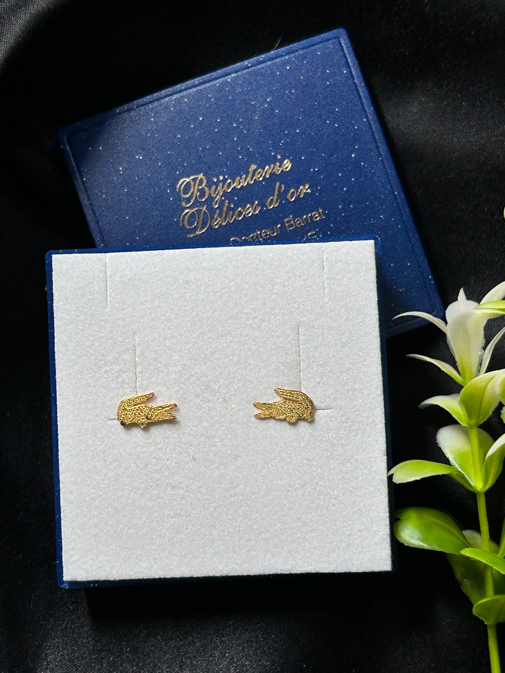 Boucle d'oreille Lacoste sans le cercle