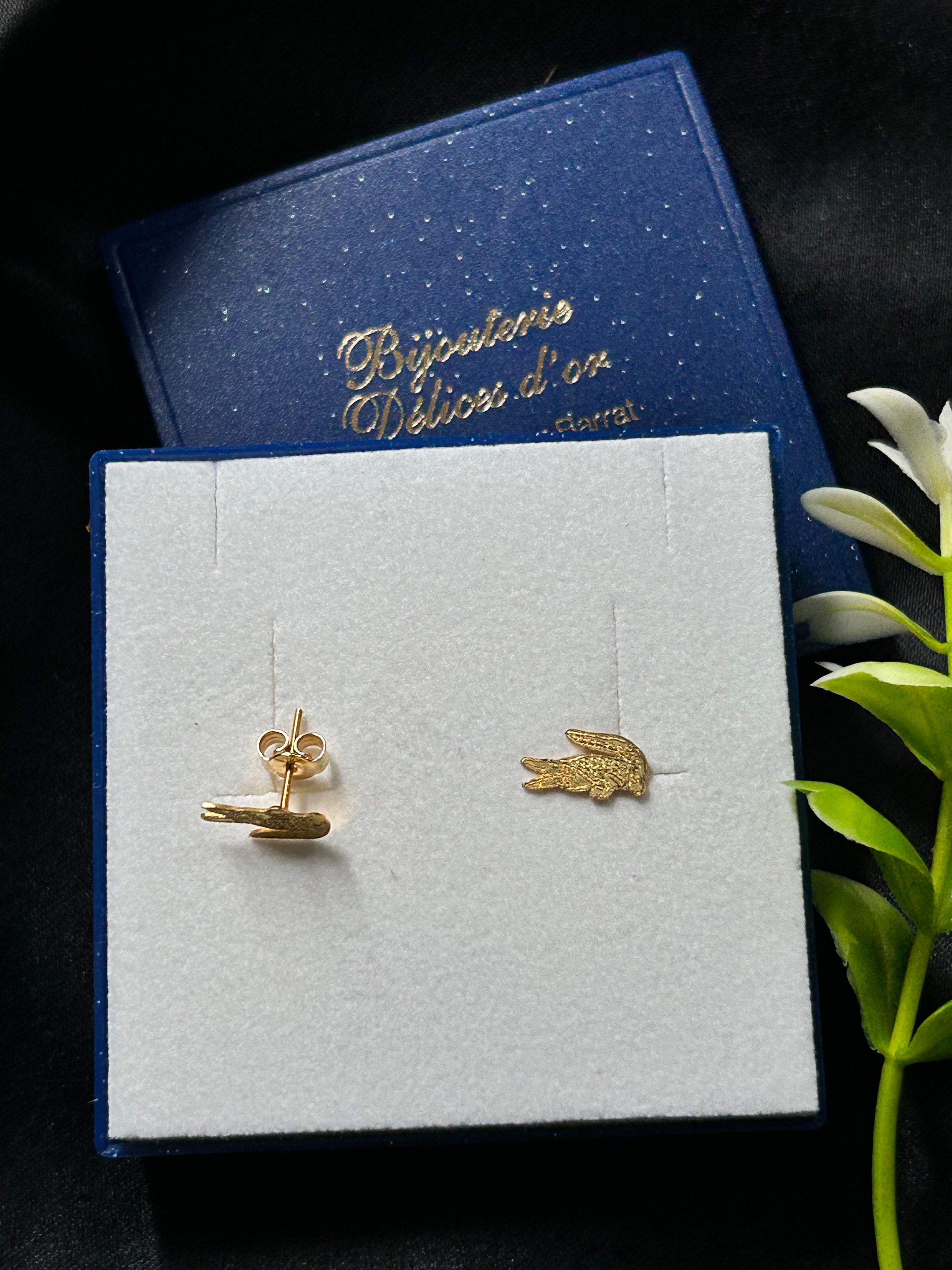 Boucle d'oreille Lacoste sans le cercle
