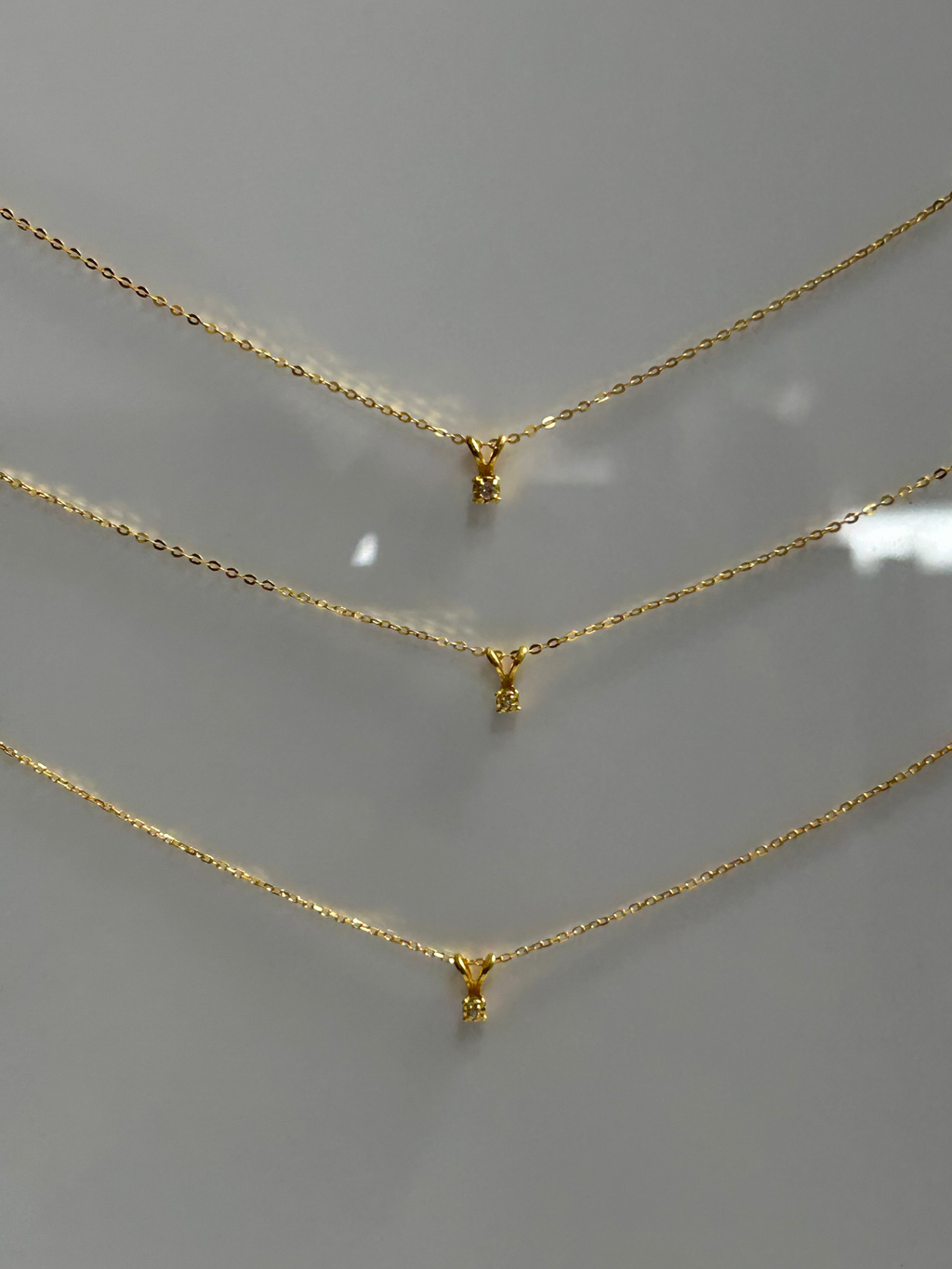 Collier diamant /  45 cm de longueur