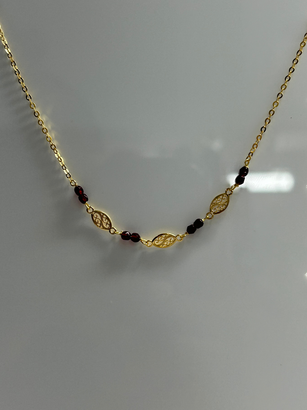 Collier filigrane ancien / 45 cm de longueur