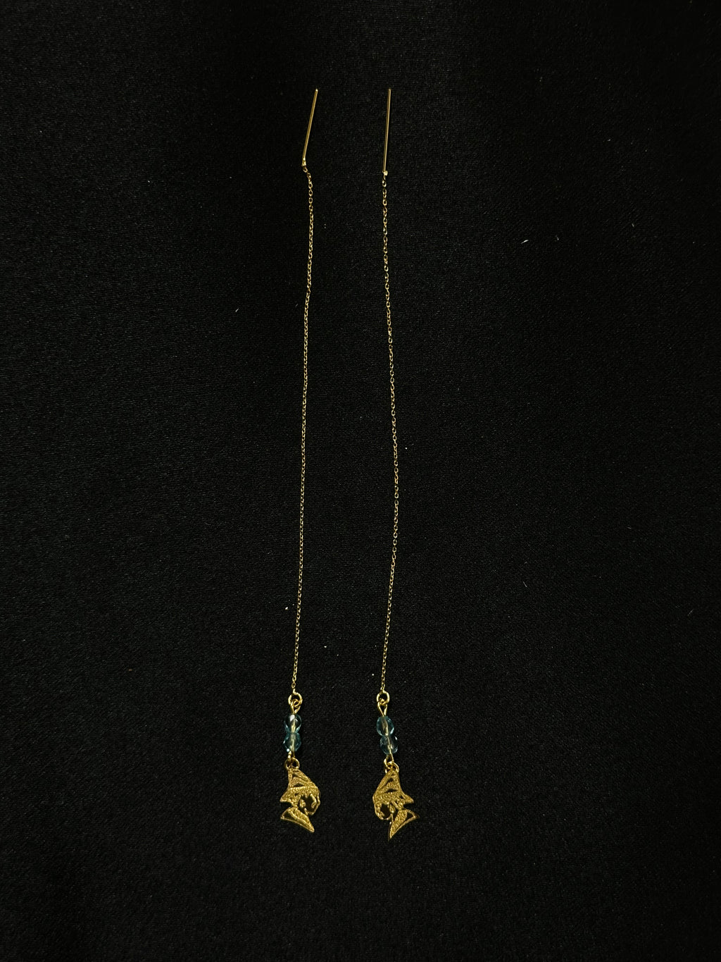 Pendante Cayennaise à grenat / Longueur : 12 cm