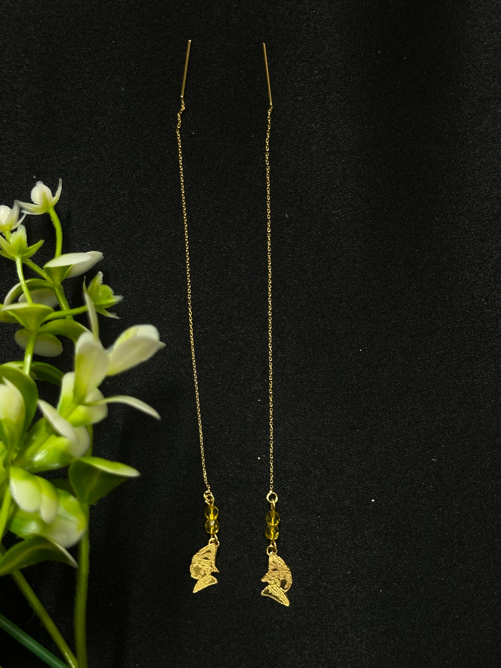 Pendante Cayennaise à grenat / Longueur : 12 cm